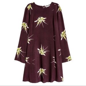 H&M Floral Long Sleeve Dress Size 4